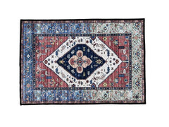 Tapis de tambour persan tribal Ahead rouge/bleu