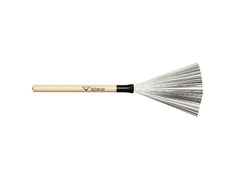 Paire de brosses métalliques Vater Wire Tap à manche fixe en bois