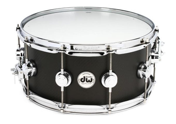 DW Collector's Series 1.5mm Carbon Fiber 6.5x14 Snare Drum w/ Chrome Hardware