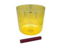 Bol chantant en cristal Infinity de Sela Percussion de 8 po en fa3 432 Hz jaune
